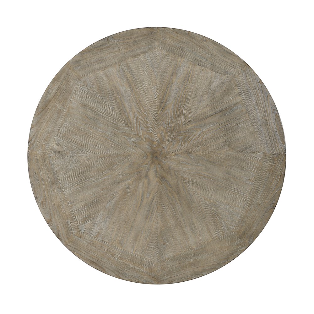 Franklin Metal and Wood Round Coffee Table Pewter. Picture 4