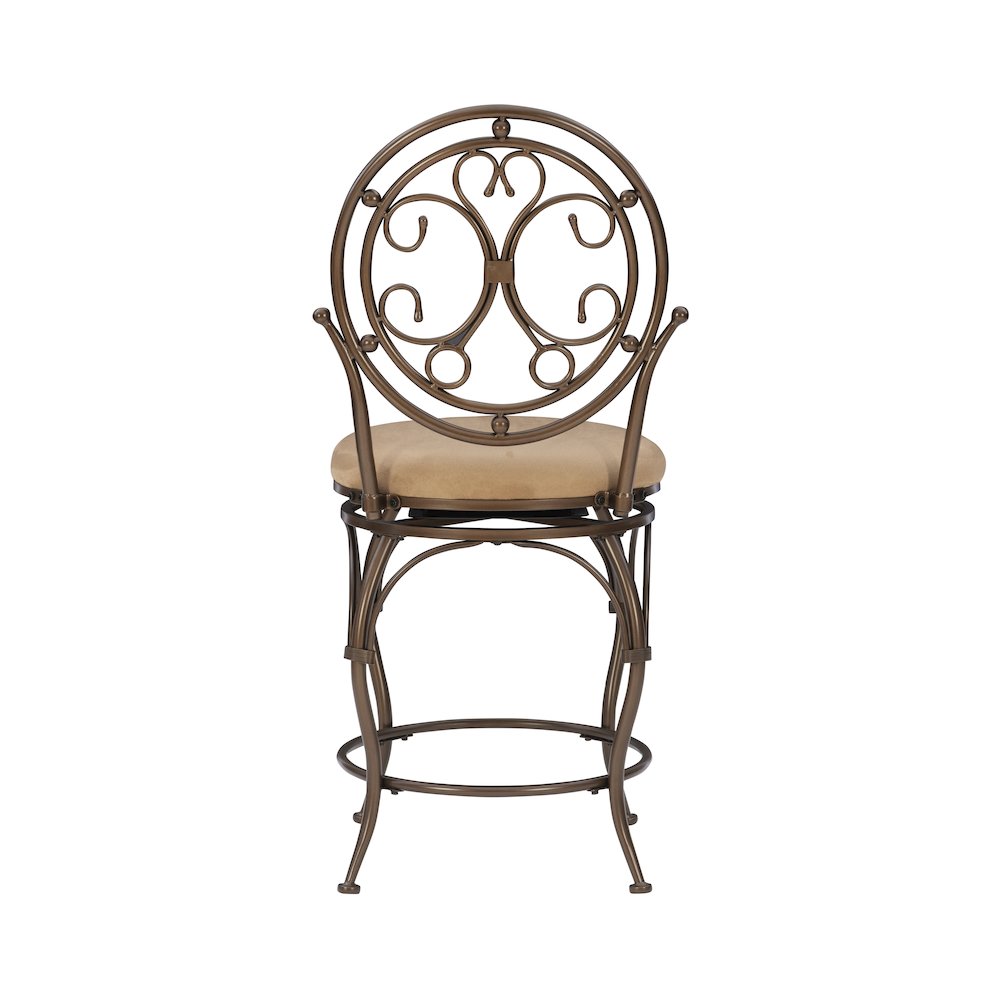 Big and Tall Scroll Circle Back Counter Stool. Picture 8