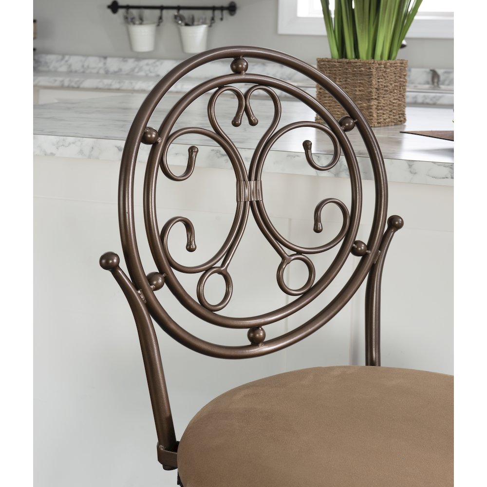 Big and Tall Scroll Circle Back Counter Stool. Picture 5
