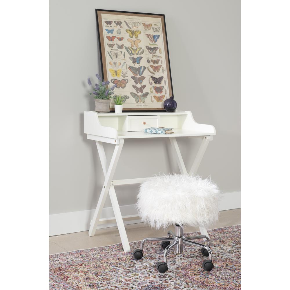 Coy White Folding Desk. Picture 12