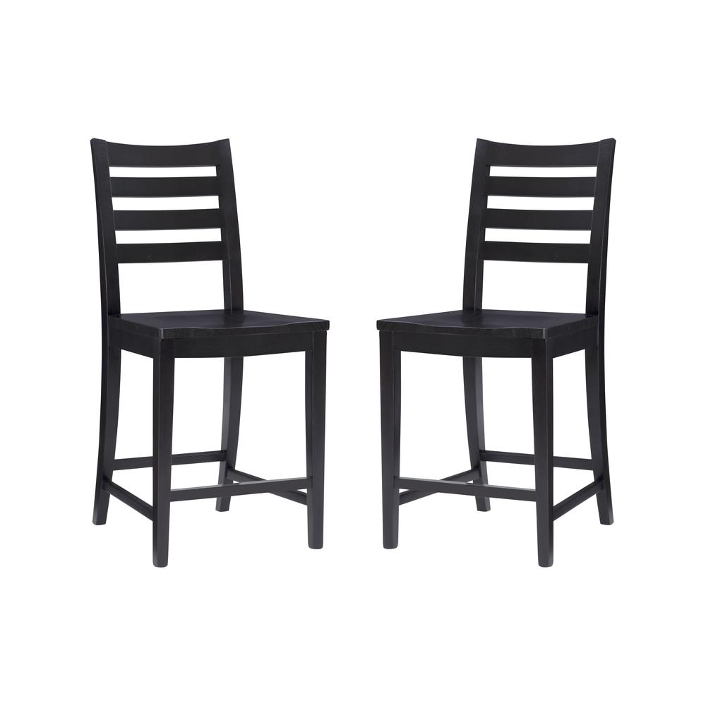 Flynn Counter Stool Black Set Of 2. Picture 1