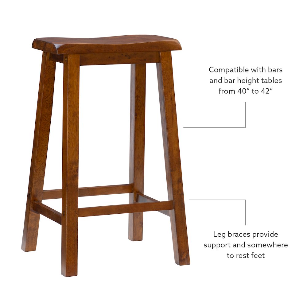 "Honey Brown" Bar Stool, 29" Seat Height - overpacked. Picture 9