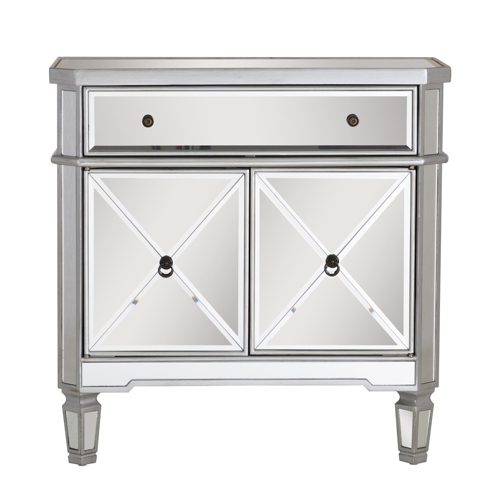 Mirrored 1-Drawer, 2-Door Console. Picture 2