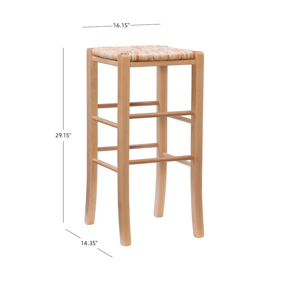 Gianna Backless Barstool Natural Set Of 2. Picture 14