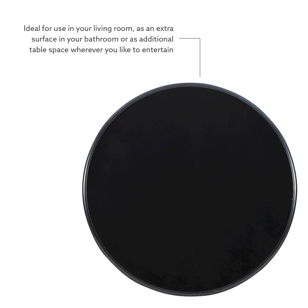 Adeline Round Accent Table Black. Picture 9