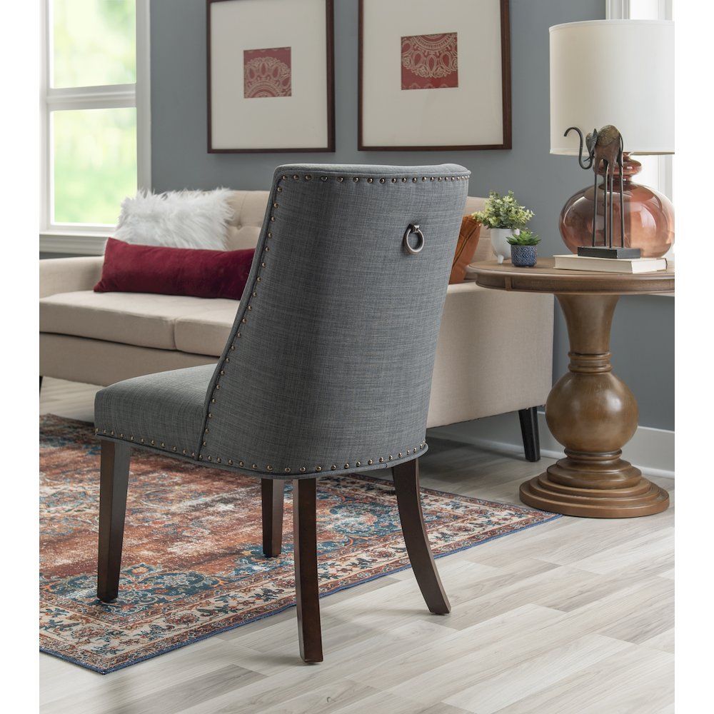 Adler Dining Chair Espresso Grey Set of Two. Picture 2