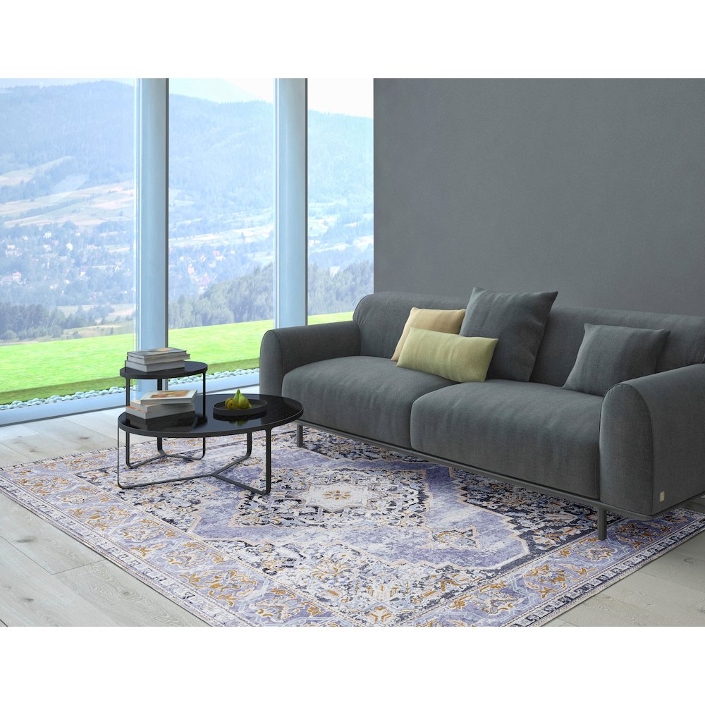 Emerald Tyler Lavender & Grey 6.7x9.7, Rug. Picture 1
