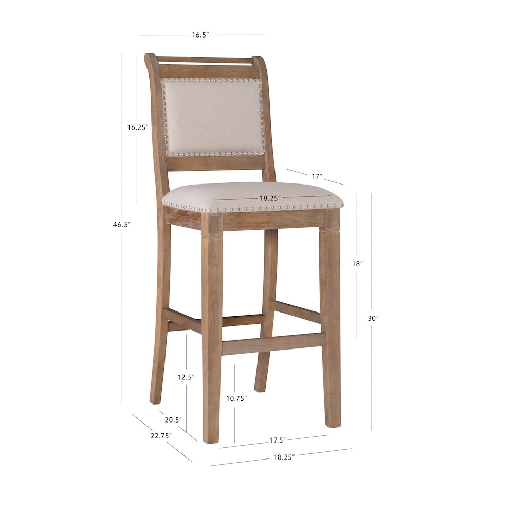Emmy 30 In Natural Bar Stool. Picture 10