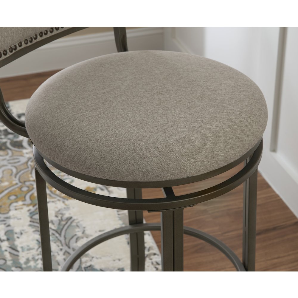 Franklin Swivel Barstool, Pewter. Picture 5