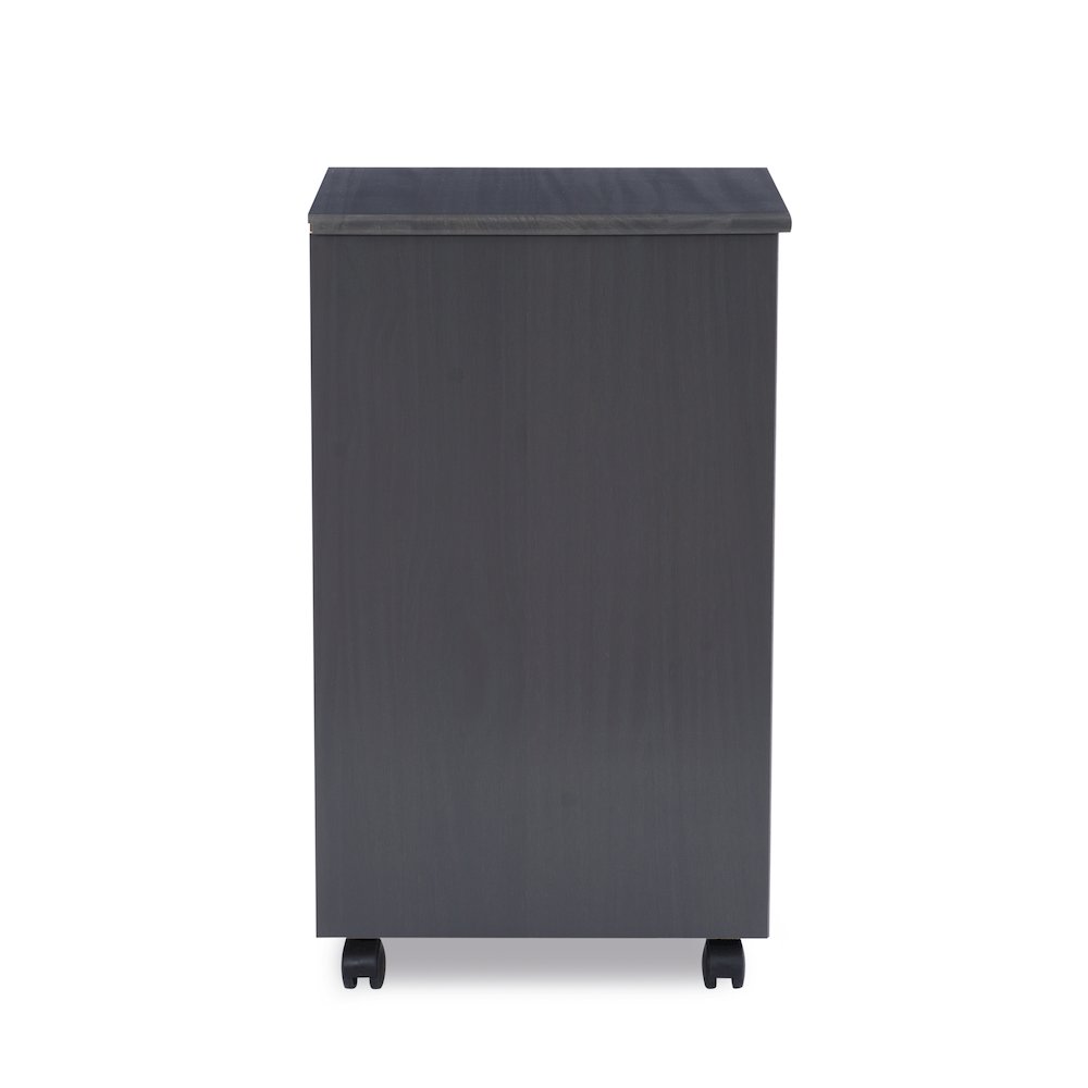 Cary Six Drawer Rolling Storage Cart, Grey. Picture 6