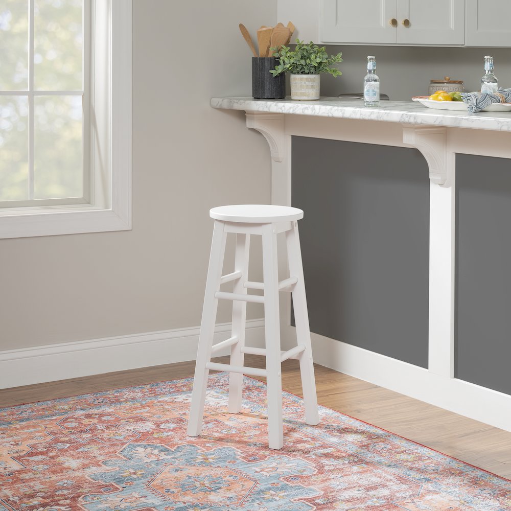 29 Inches Barstool White. Picture 4