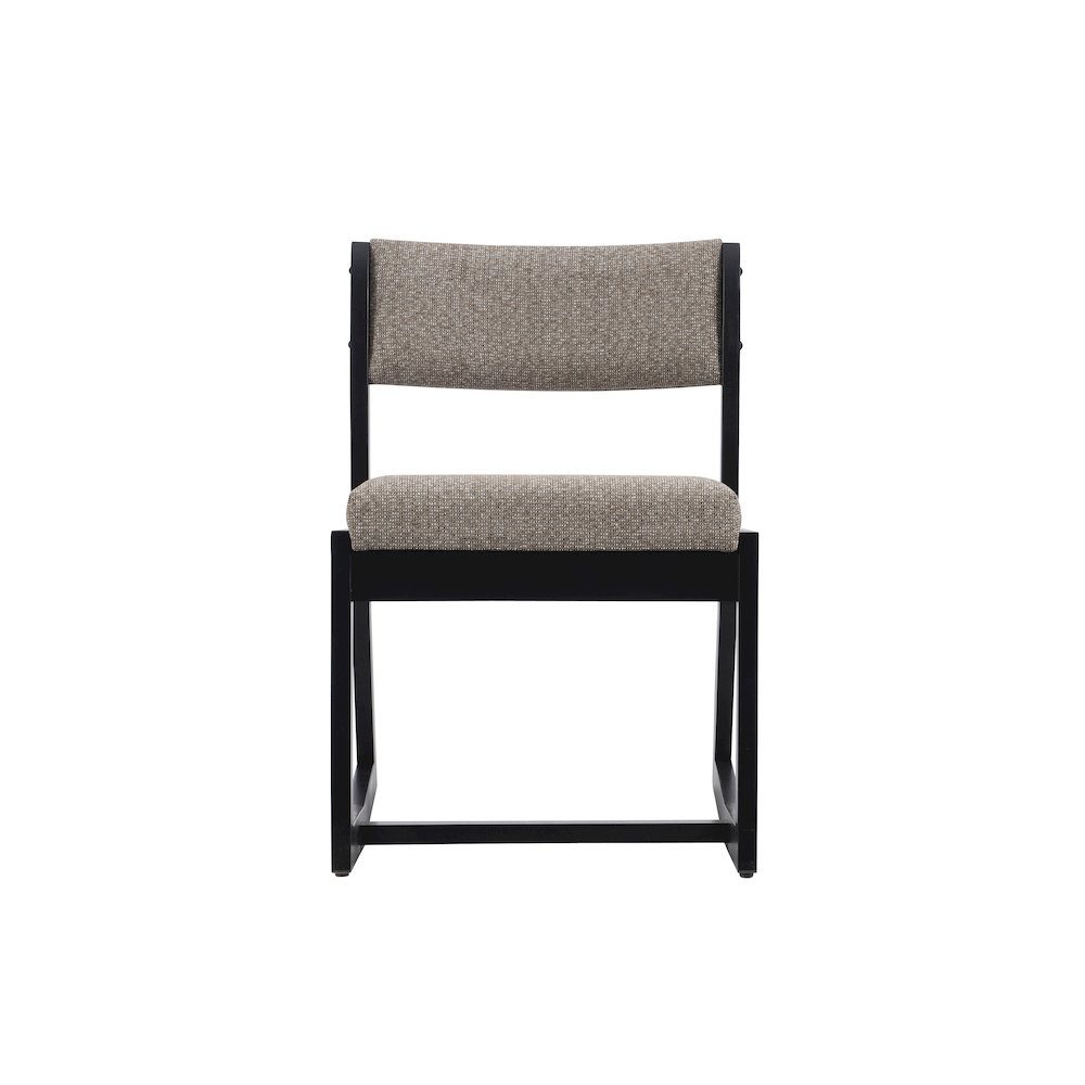 Callum 2 Position Sled Base Chair Black Stone. Picture 1