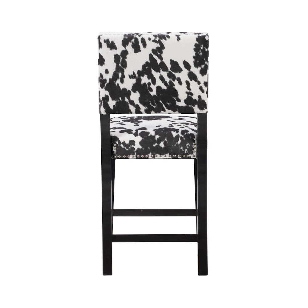 Corey Black Cow Print Counter Stool. Picture 8