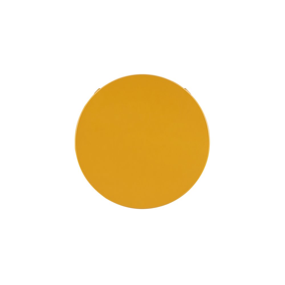 Yellow Round Table with Shelf. Picture 7