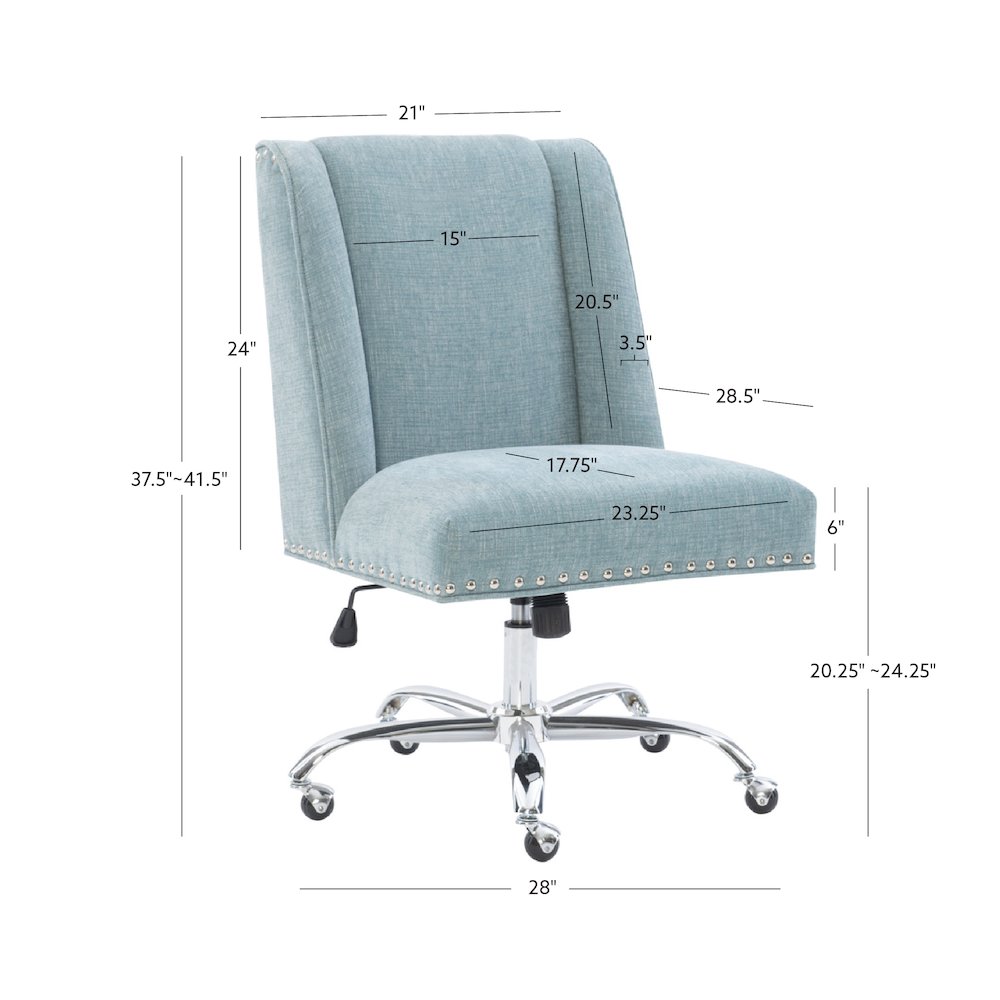 Draper Office Chair, Aqua. Picture 17