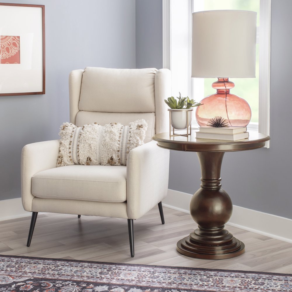 Espresso Round Accent Table. Picture 4