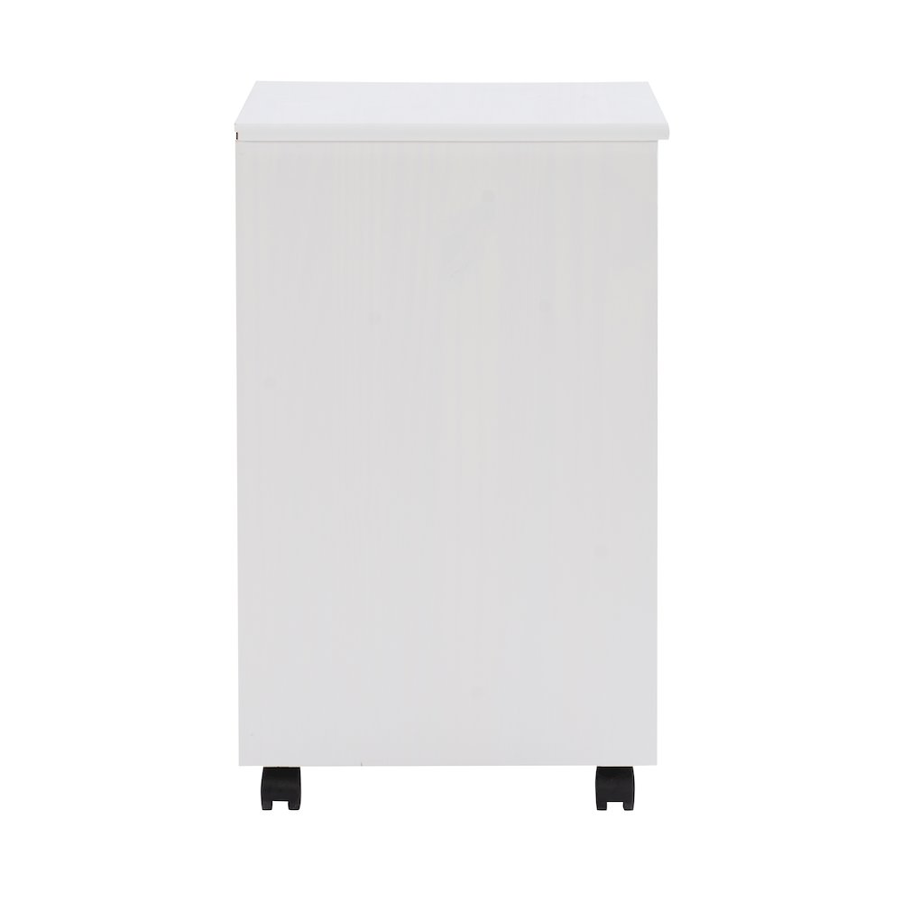 Cary Six Drawer Rolling Storage Cart, White Wash. Picture 6