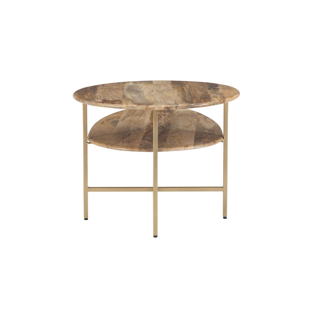Tavin Two Tiered Coffee Table Natural Gold. Picture 7