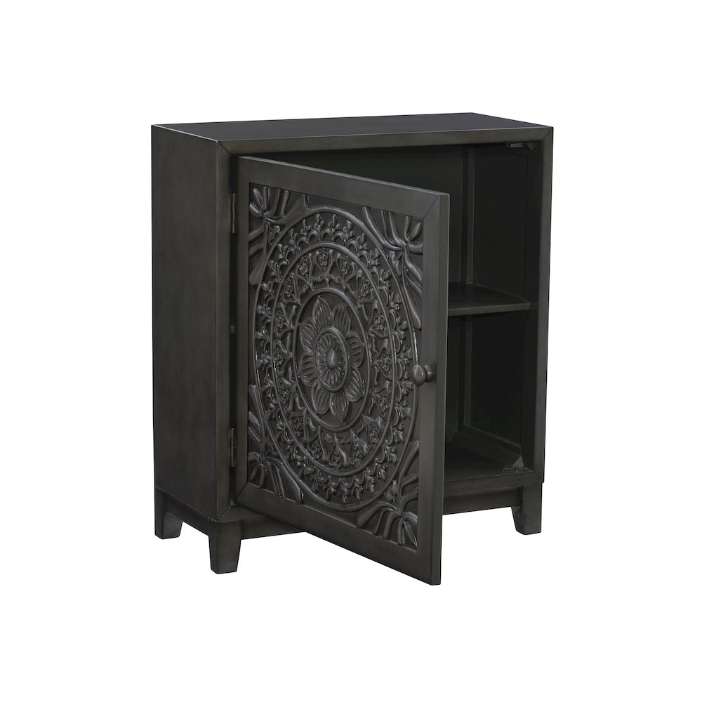 Grace Accent Cabinet Dark Grey. Picture 1