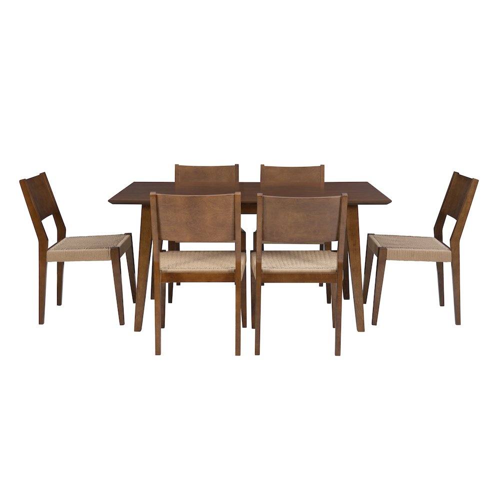 Cadence 7Pc Dining Set Brown. Picture 3