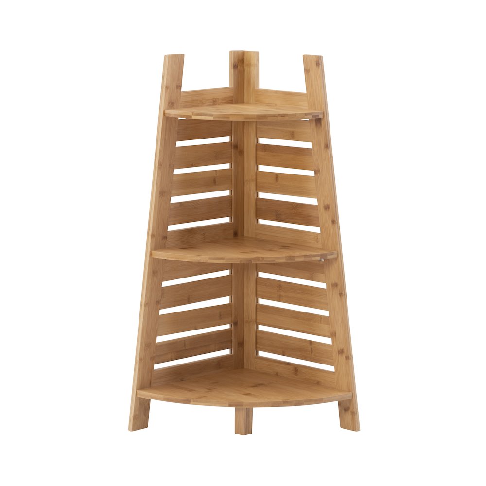 Bracken Bamboo Corner Shelf. Picture 1