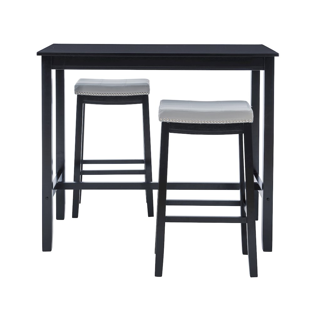 Claridge 3Pc Bar Set Black Grey. Picture 2