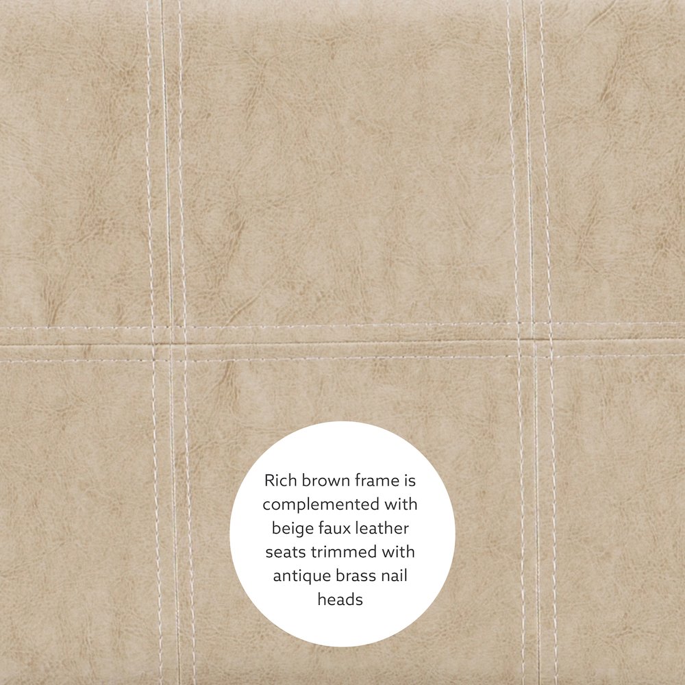 Claridge 3Pc Bar Set Brown Beige. Picture 9