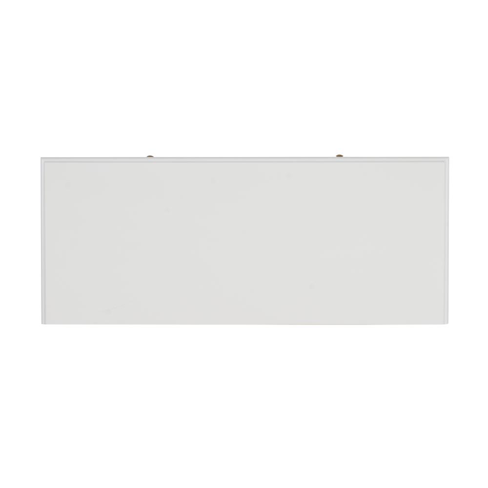 Two-Drawer Campaign Desk, White. Picture 6