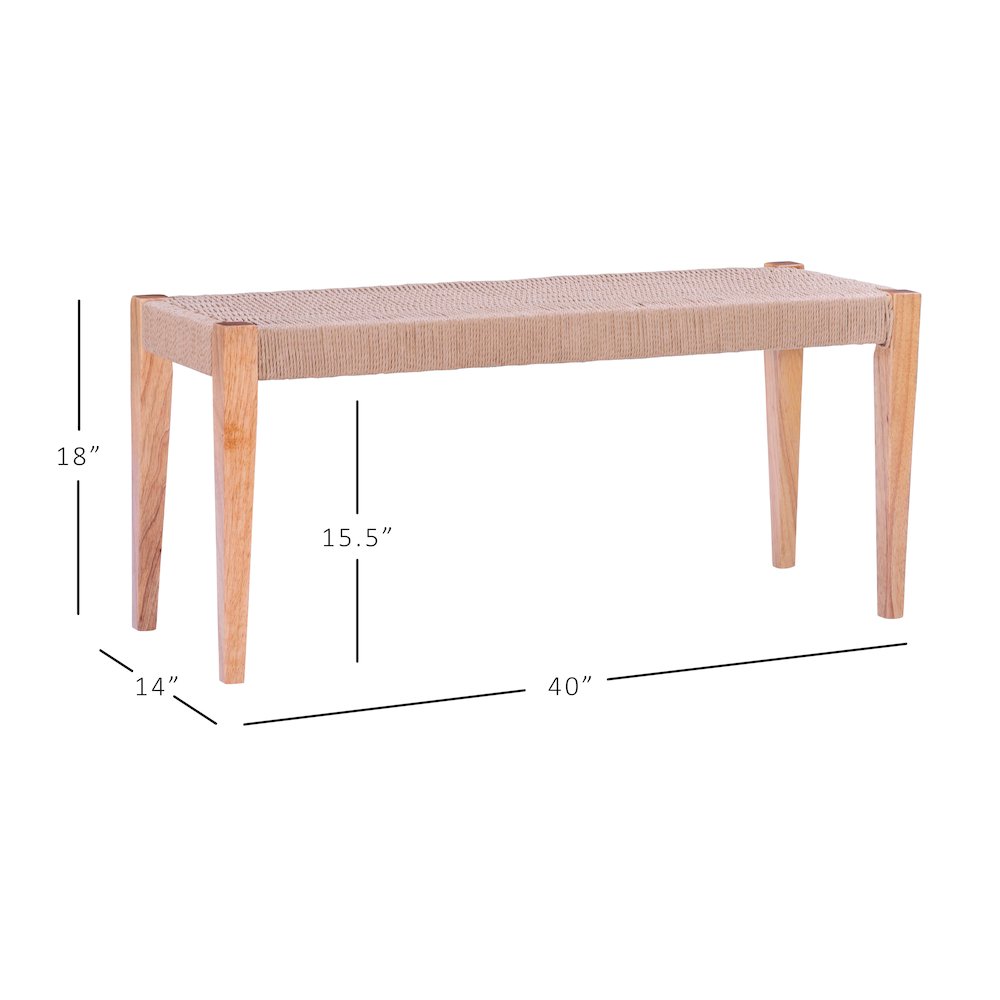 Cadence Dining Bench Natural. Picture 13