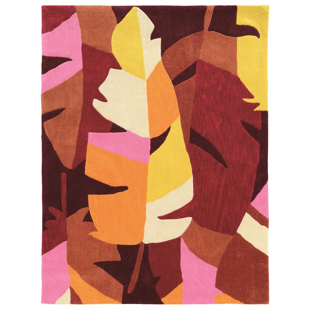 Trio BoldFloral Magenta & Yellow 8x10, Rug. Picture 1