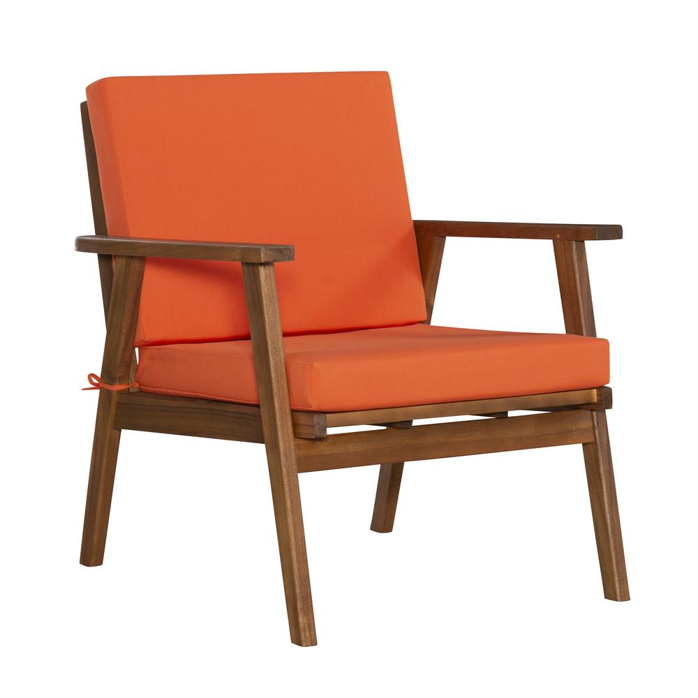 Cole Outdoor Chat Set, Orange and Brown. Picture 15