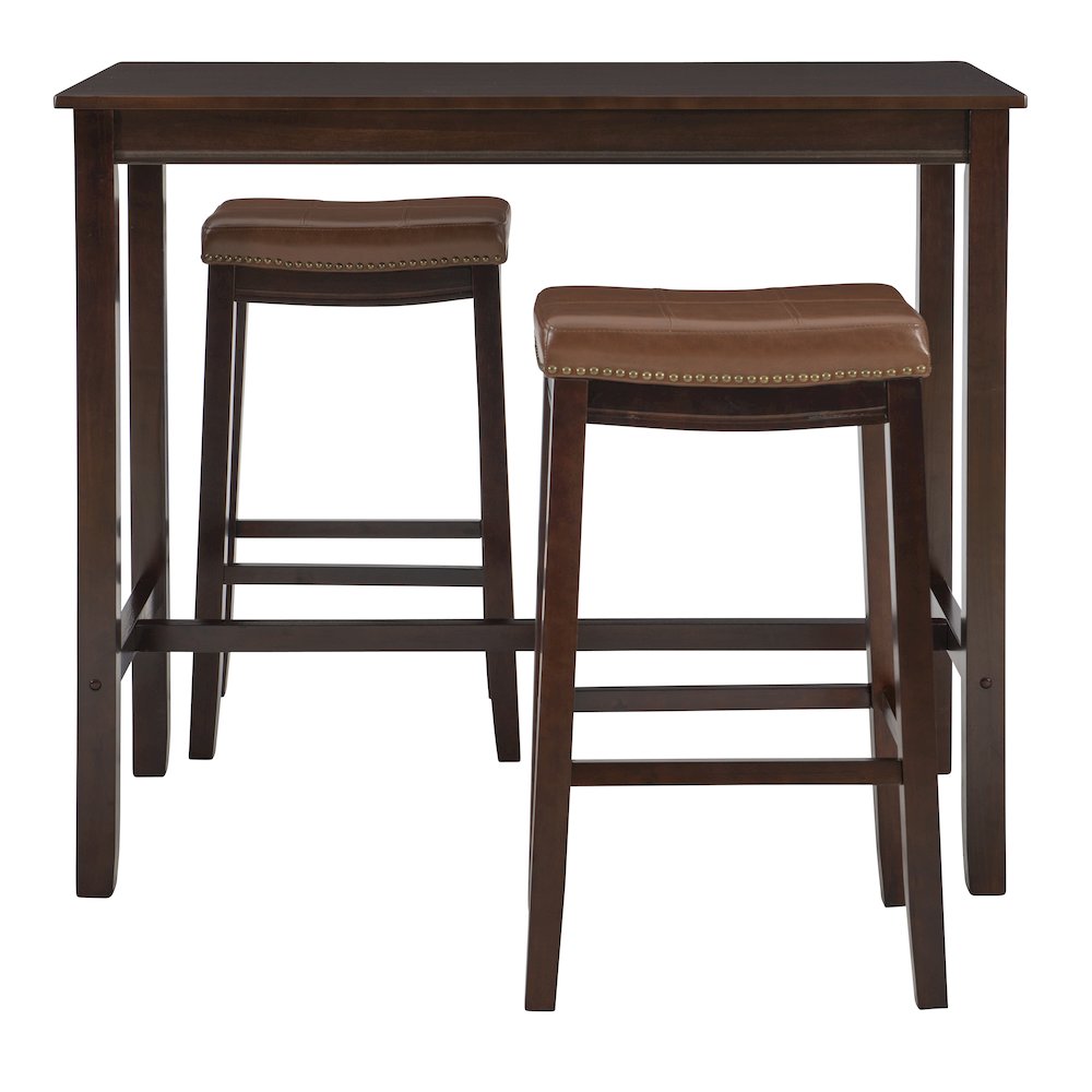 Claridge 3Pc Bar Set Brown Cognac. Picture 2