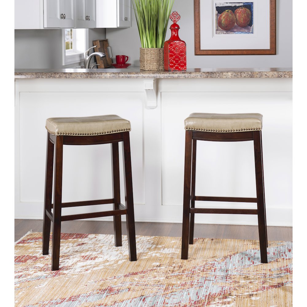 Claridge 2 Pk Beige Bar Stool. Picture 3