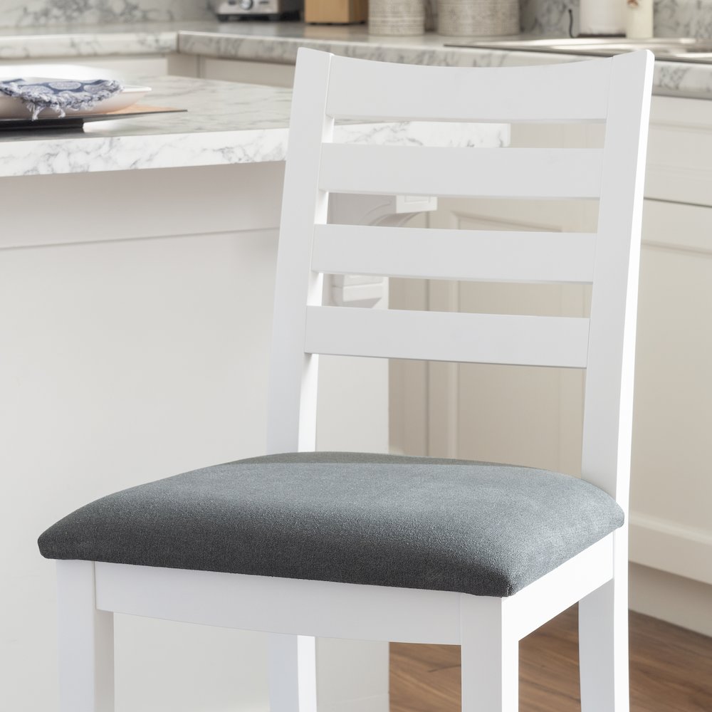 Flynn White Counter Stool Uph Seat. Picture 5