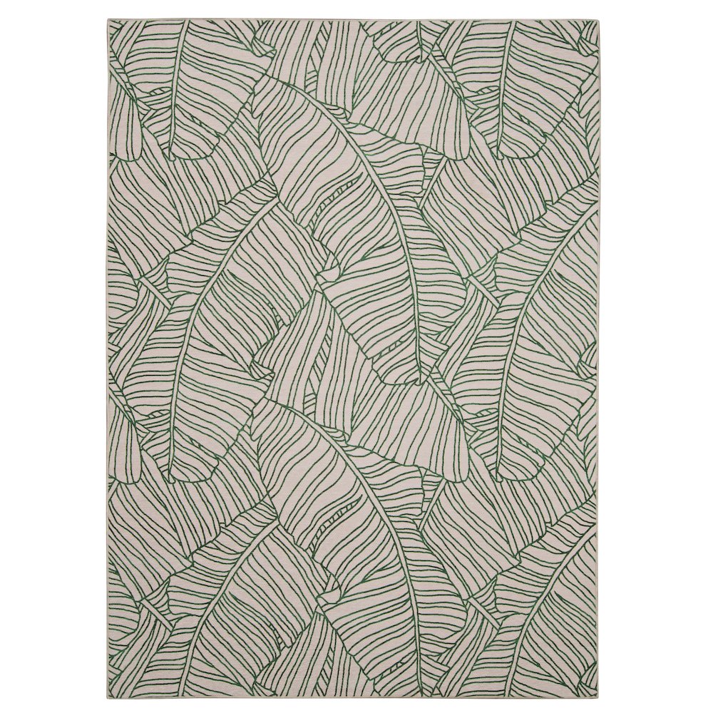 Outdoor Washable Largo Ivory & Green 7' X 9', Rug. Picture 4