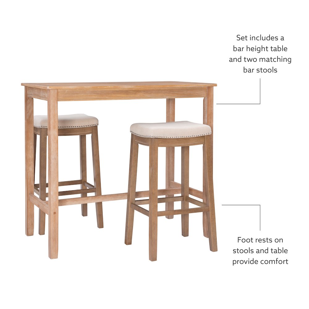 Claridge 3Pc Bar Set Natural. Picture 6