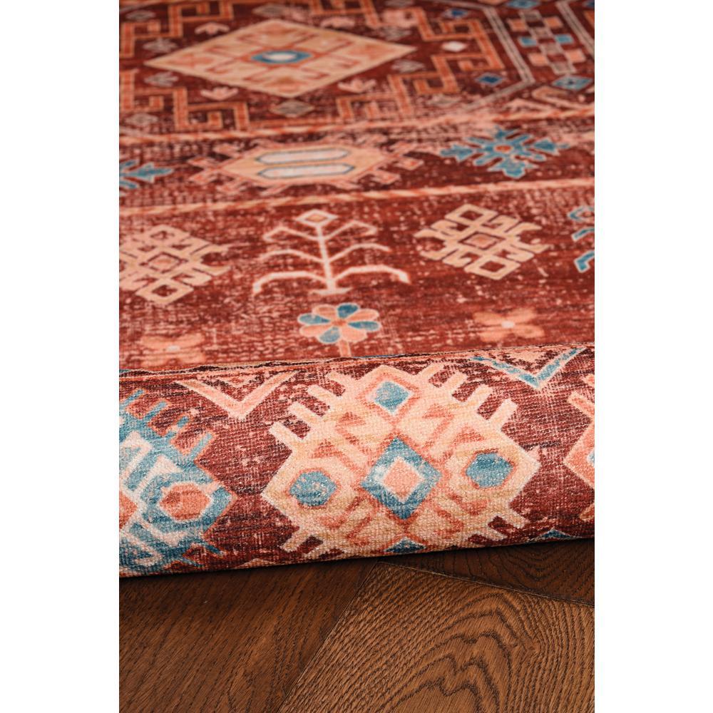 Washable Devlin Red/Ivory 5x7, Rug. Picture 5