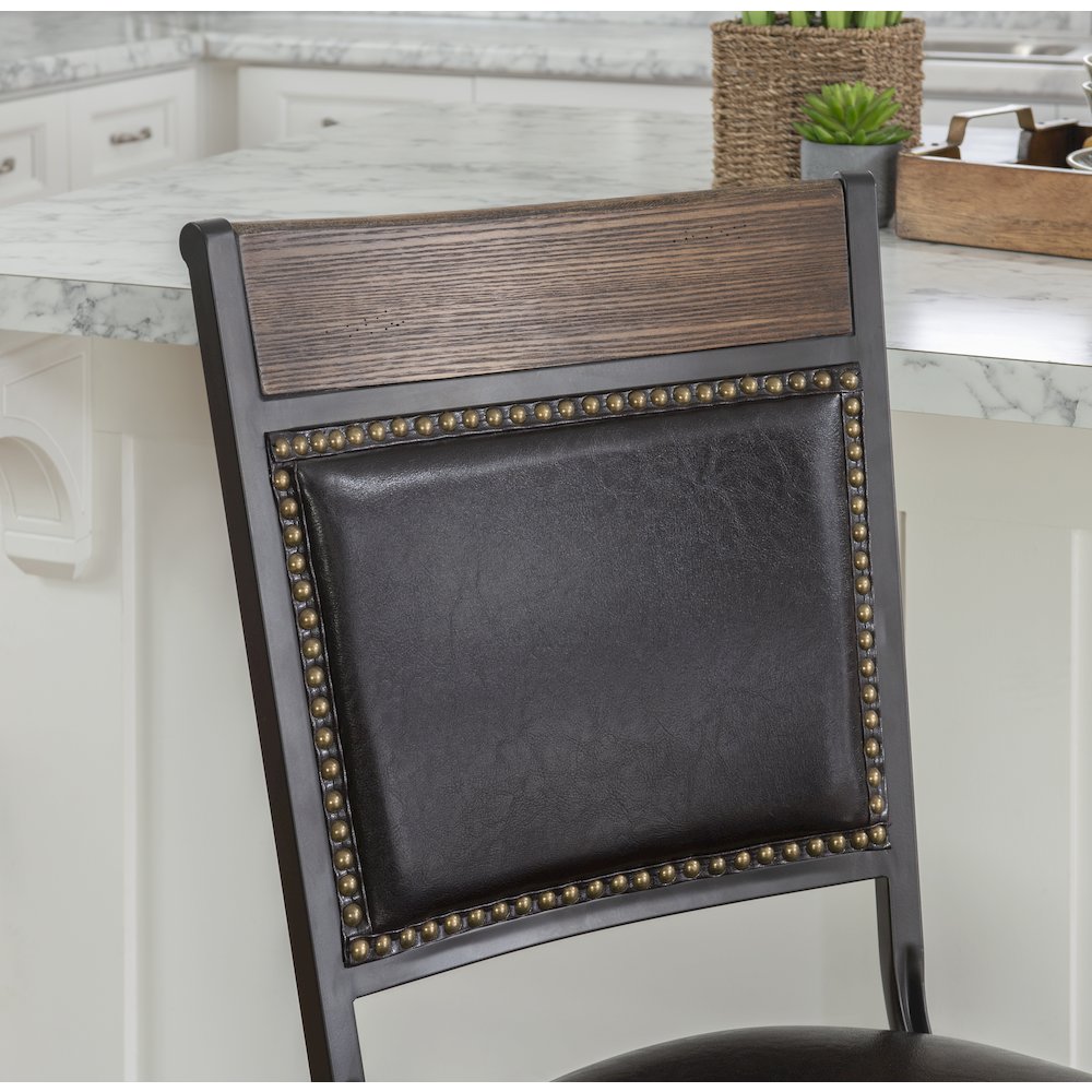 Franklin Swivel 24 inch Counter Stool Brown. Picture 4