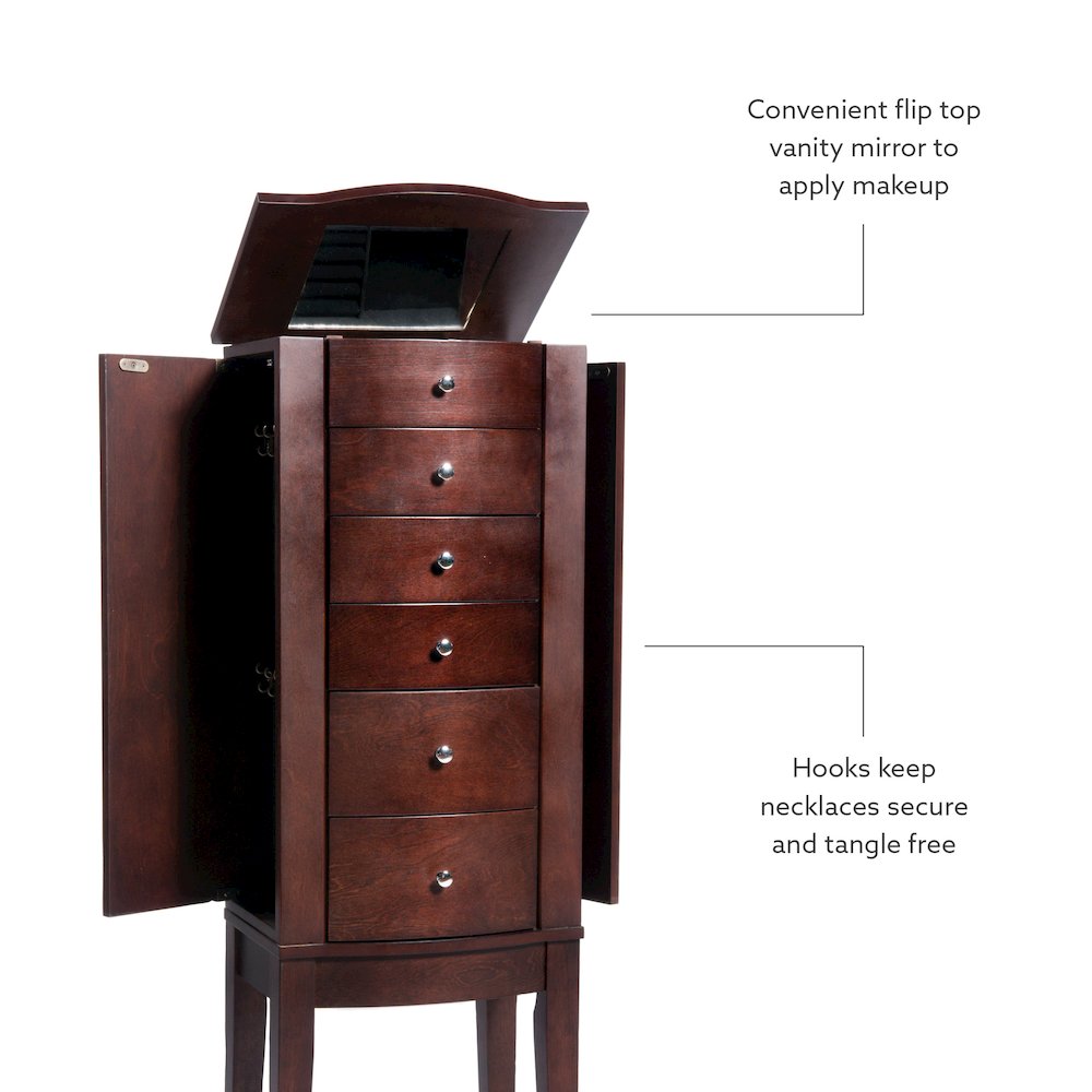 Merlot Jewelry Armoire. Picture 13