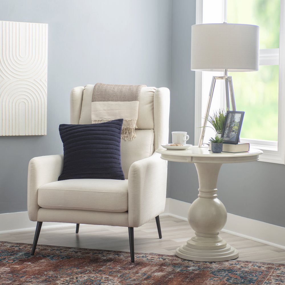 Adeline Round Accent Table Cream. Picture 3