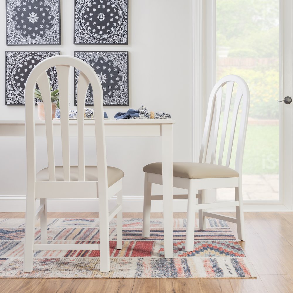 Jesper White Chair Uph Seat. Picture 4