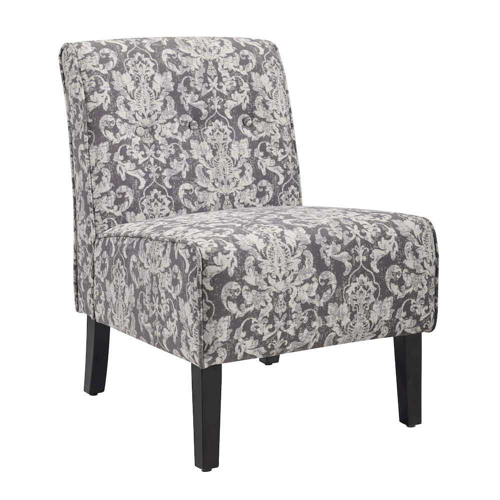 Coco Accent Chair - Gray Damask. Picture 6