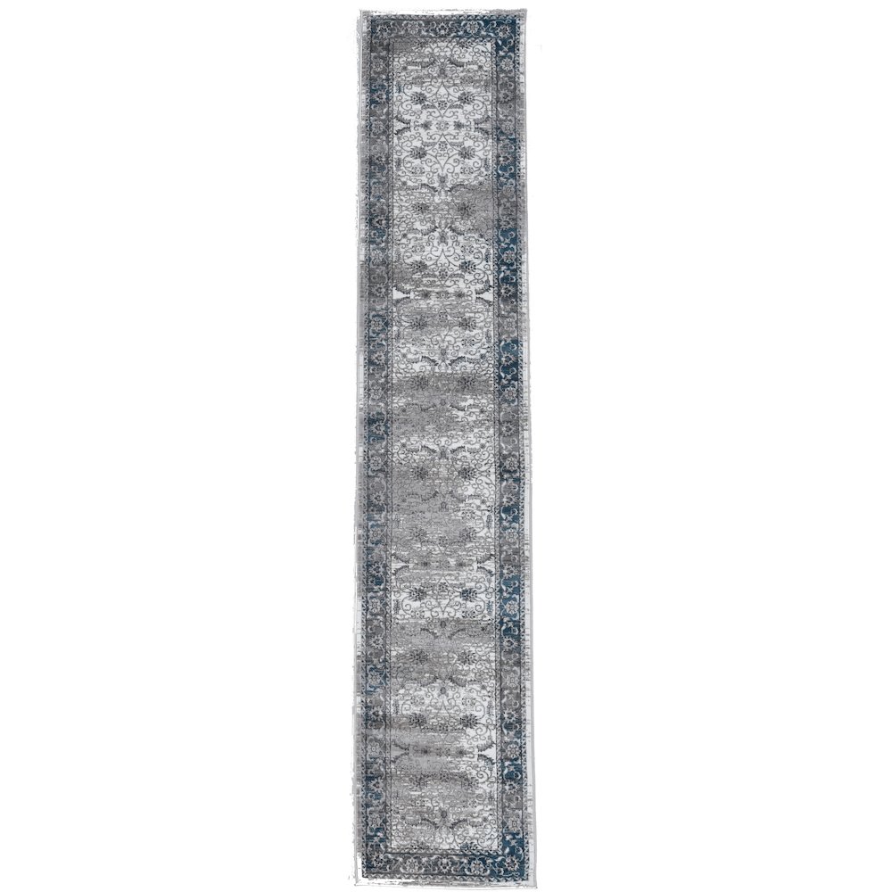 Vintage Isfahan Grey & Blue 2x10, Rug. Picture 1