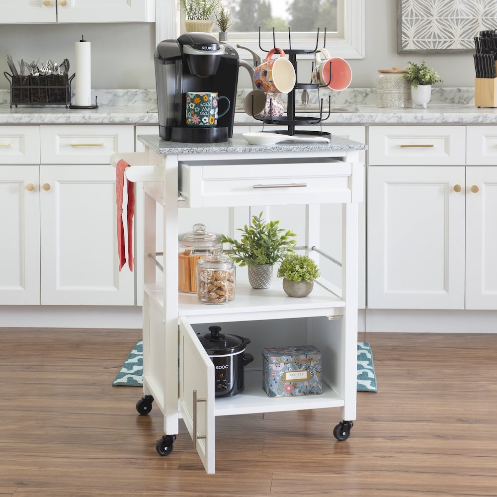 Mitchell Kitchen Cart With Granite Top. Picture 5