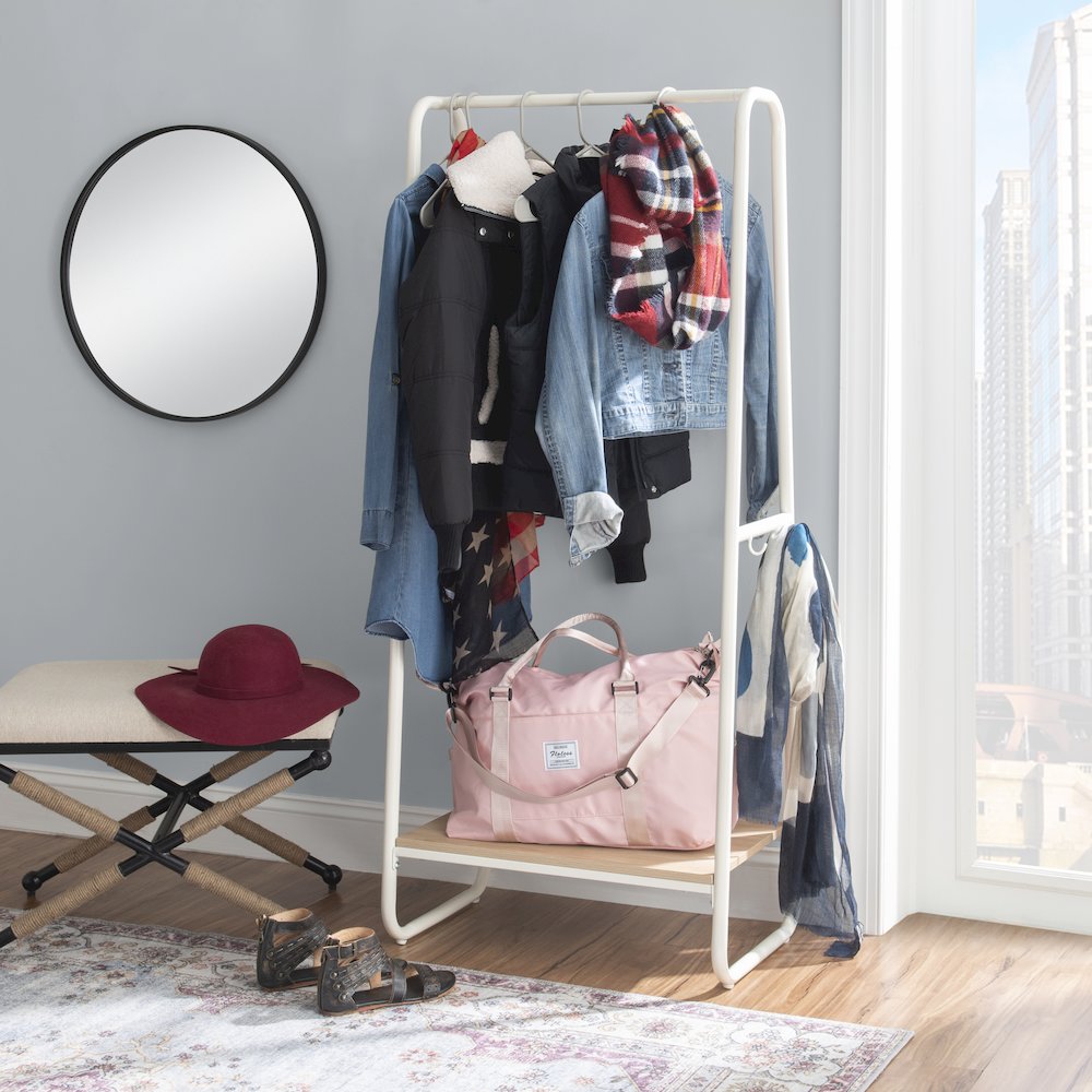 Bywood Clothing Rack Tall White. Picture 5