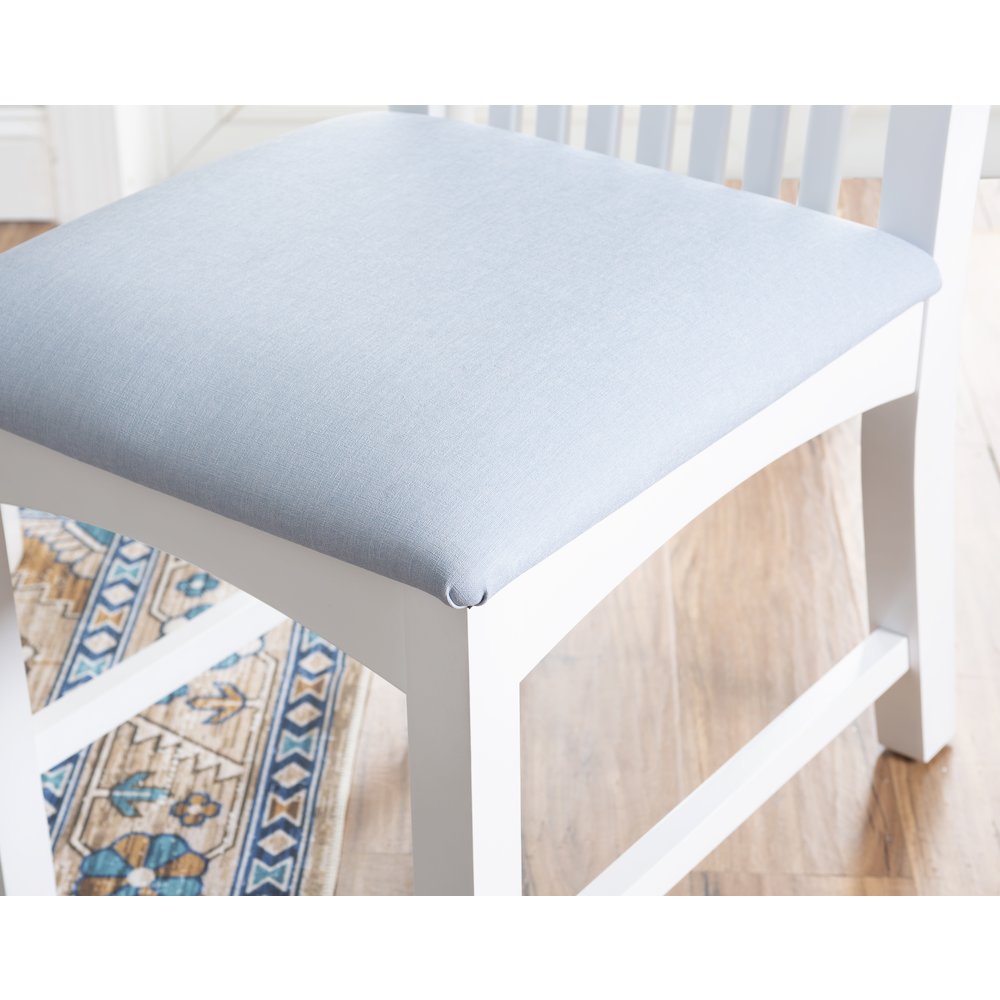 Bonnie Upholstered  Side Chair White Set Of 2. Picture 5