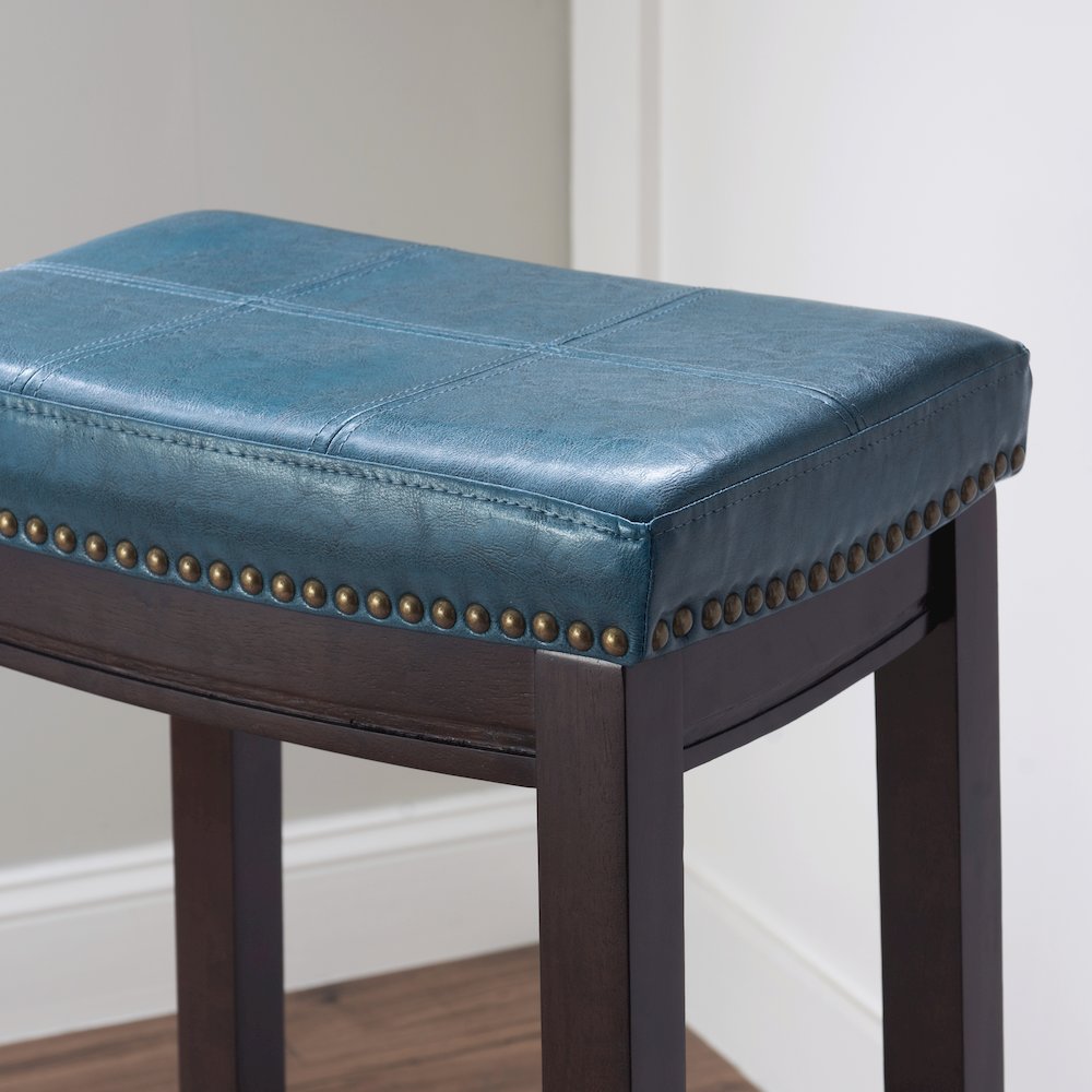 Claridge Blue Barstool. Picture 4