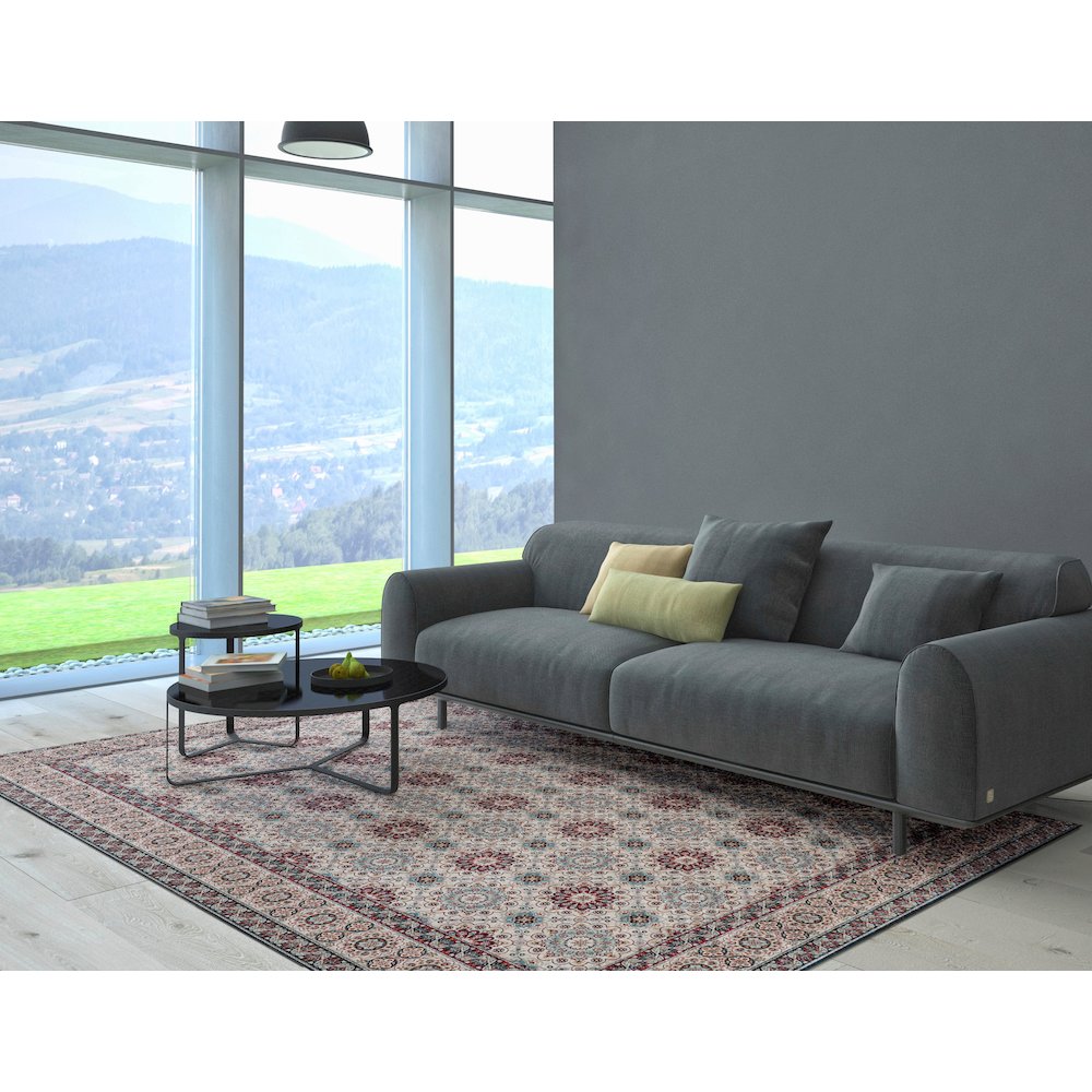 EmeraldCharlotte Ivory&Raspberry 6.7x9.7, Rug. Picture 1