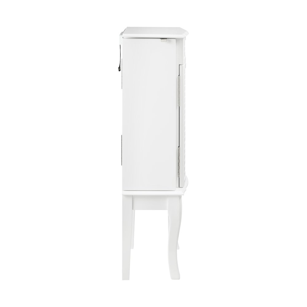 Elna Jewelry Armoire White. Picture 4