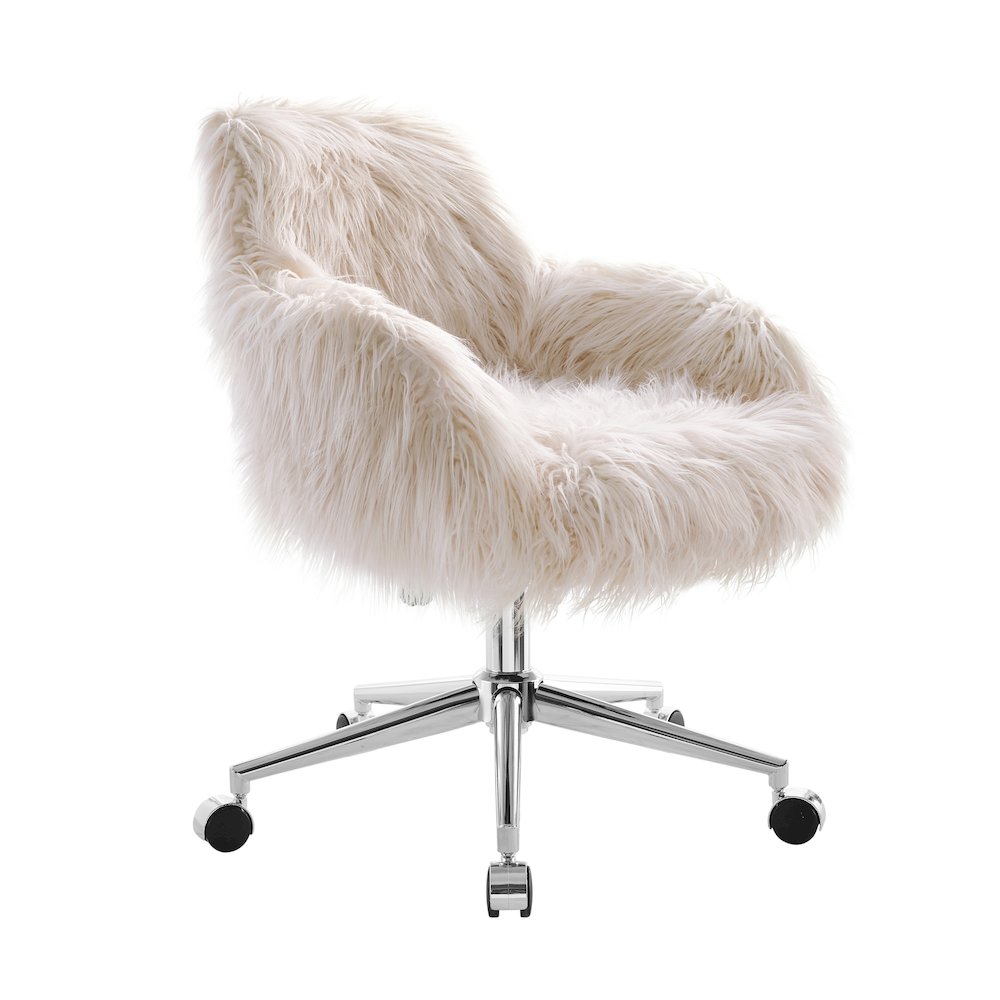 Fiona Faux Fur Office Chair, Pink. Picture 6